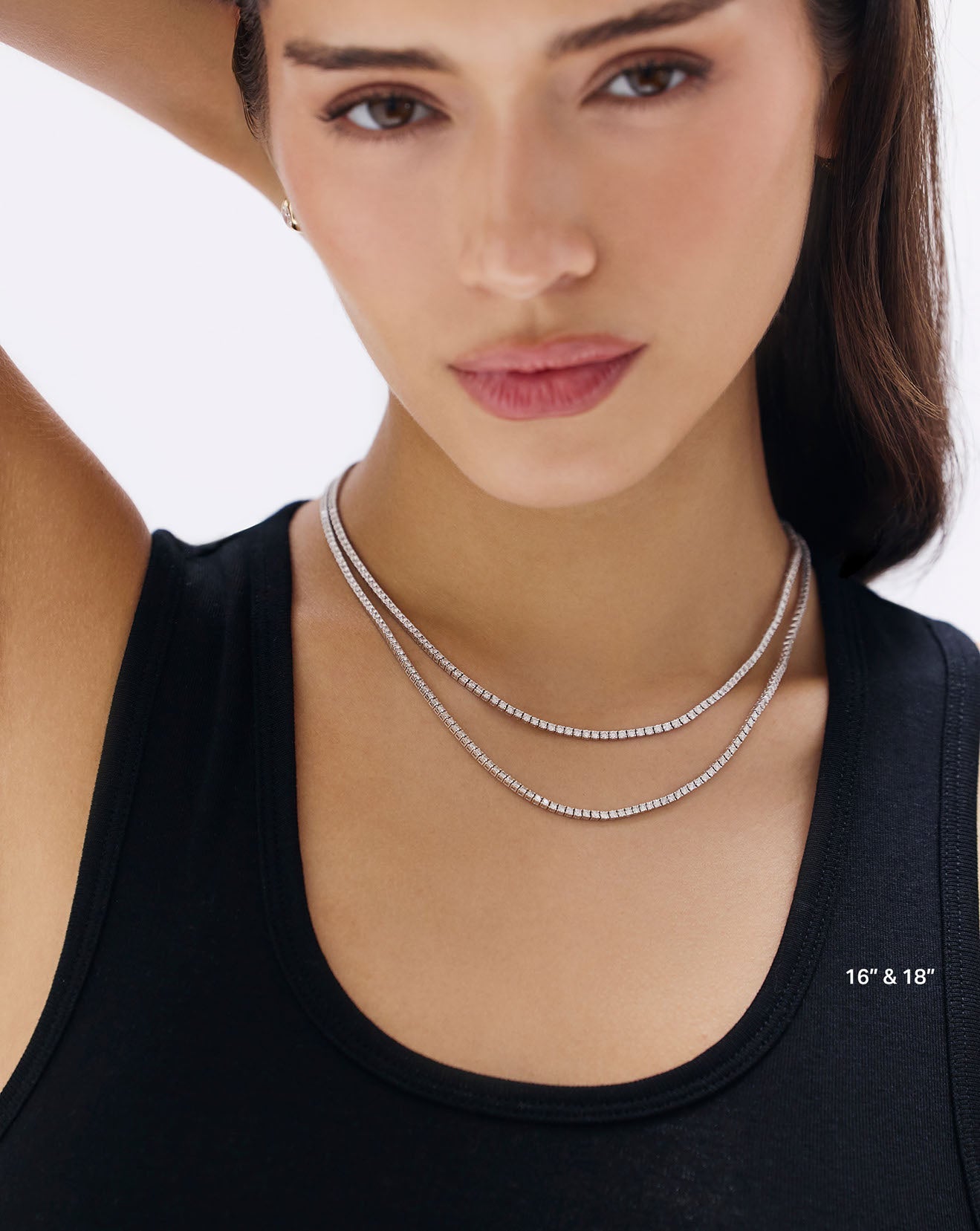 Classic Lab Diamond Tennis Necklace