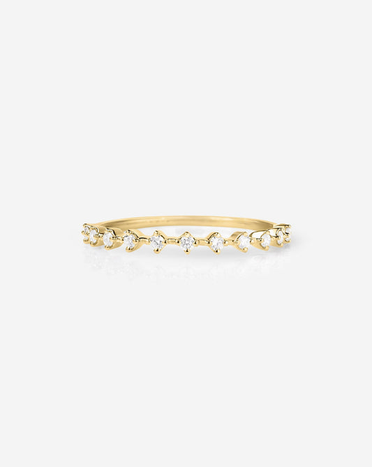 Diamond Station Stackable Ring