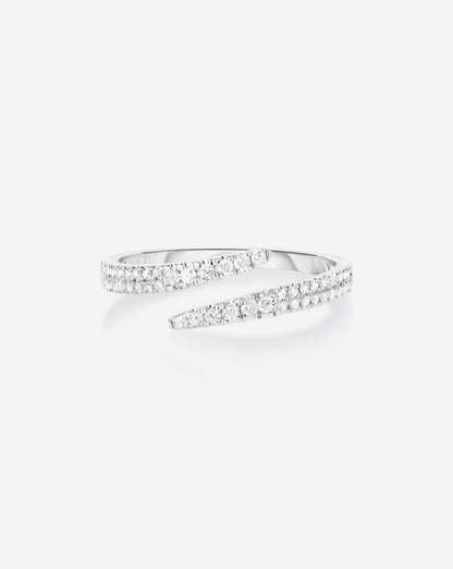 Open Diamond Wrap Ring