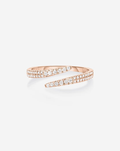 Open Diamond Wrap Ring