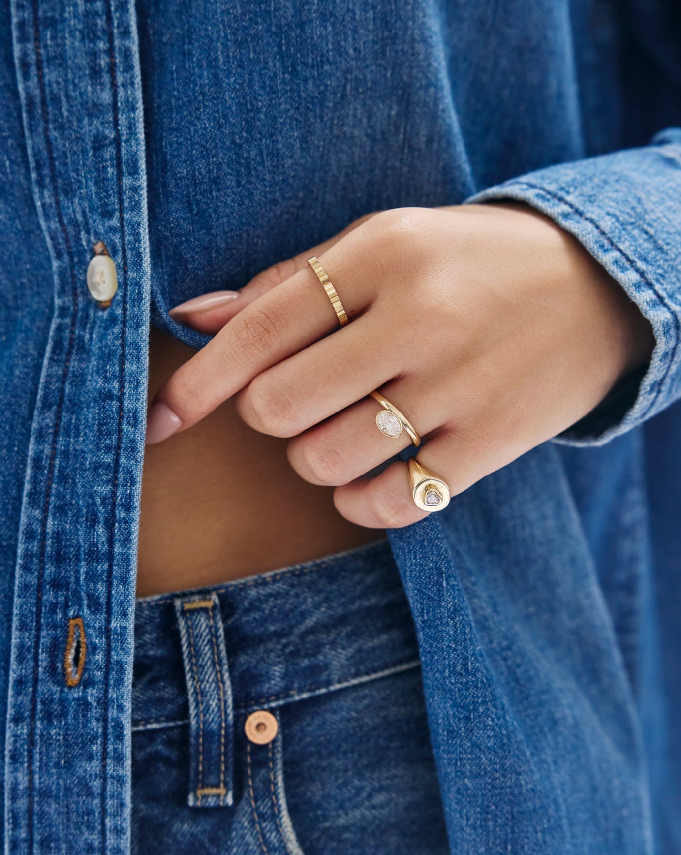 Framed Oval Lab Diamond Ring