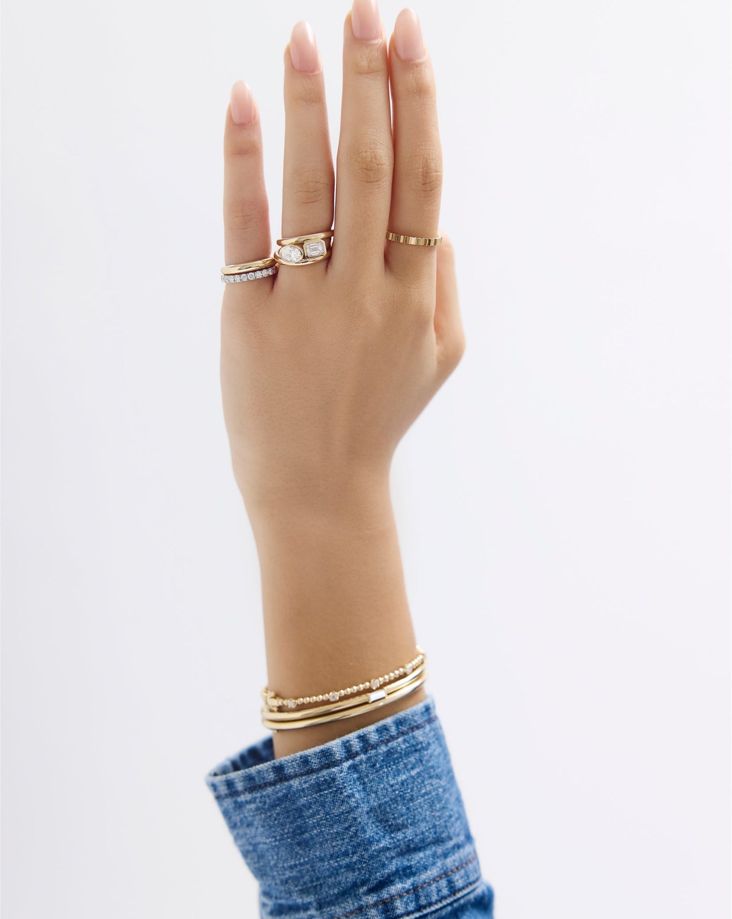 Framed Oval Lab Diamond Ring