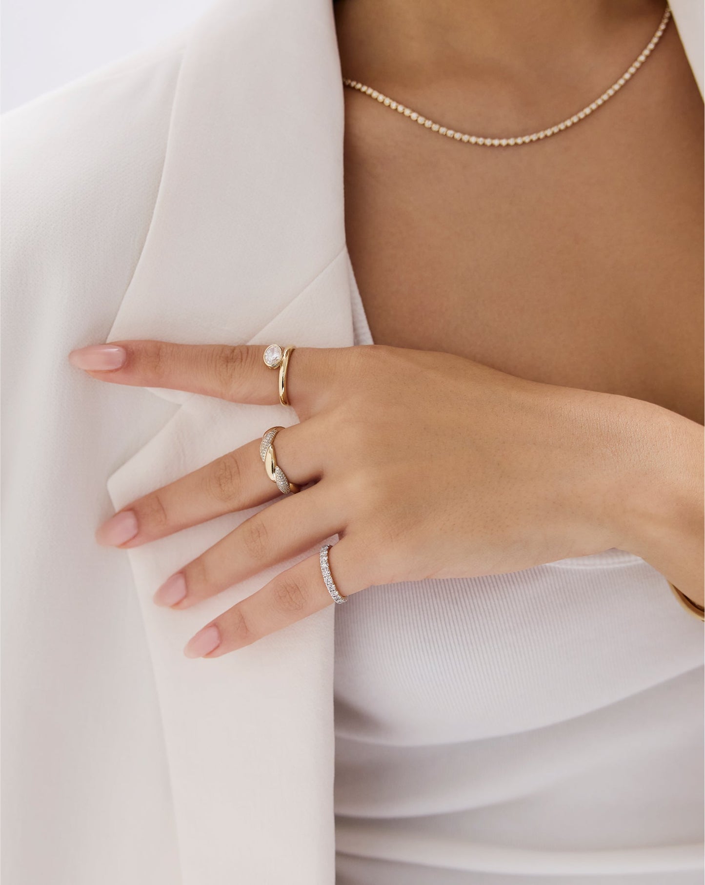 Framed Oval Lab Diamond Ring