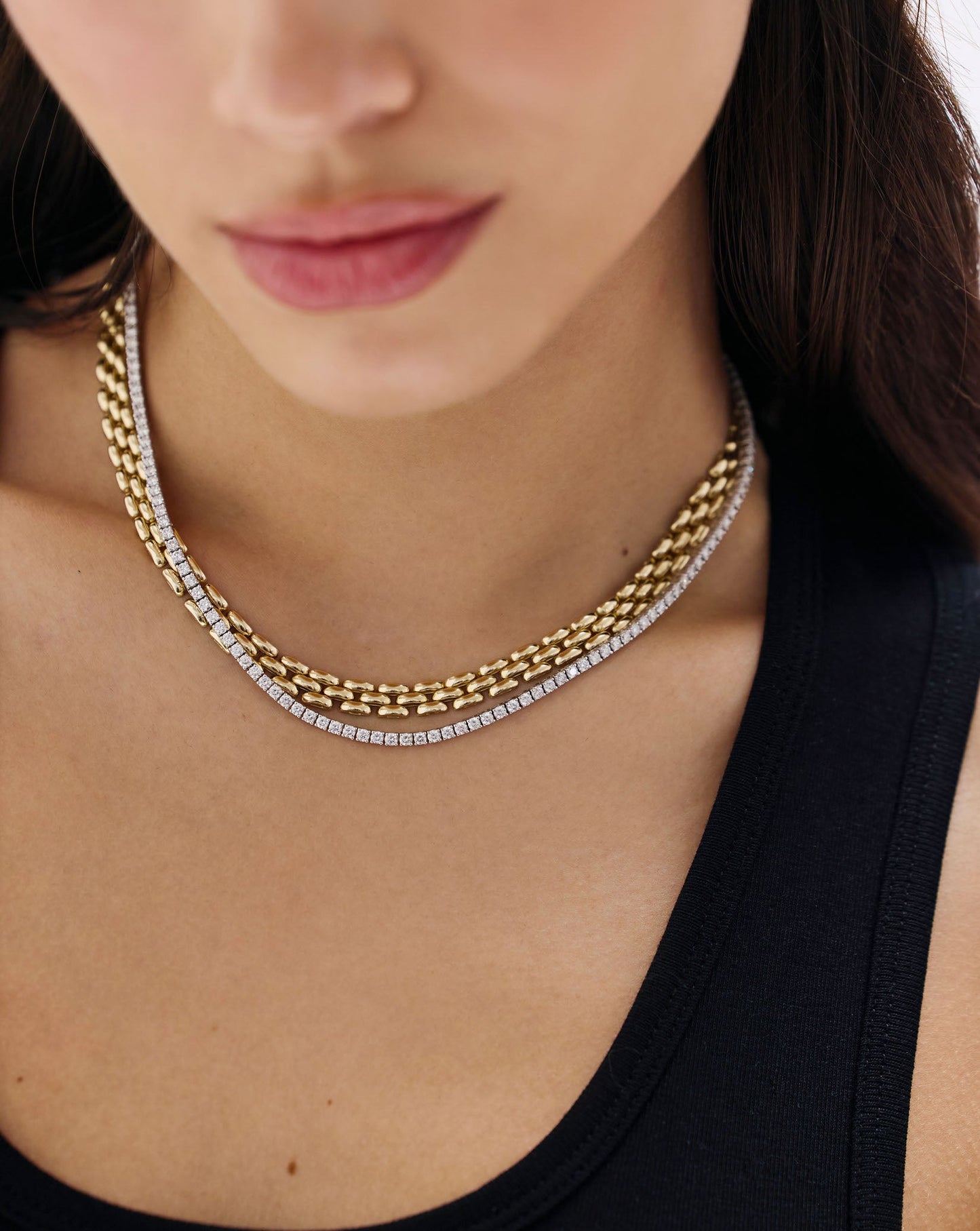 Classic Lab Diamond Tennis Necklace