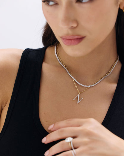 Classic Lab Diamond Tennis Necklace