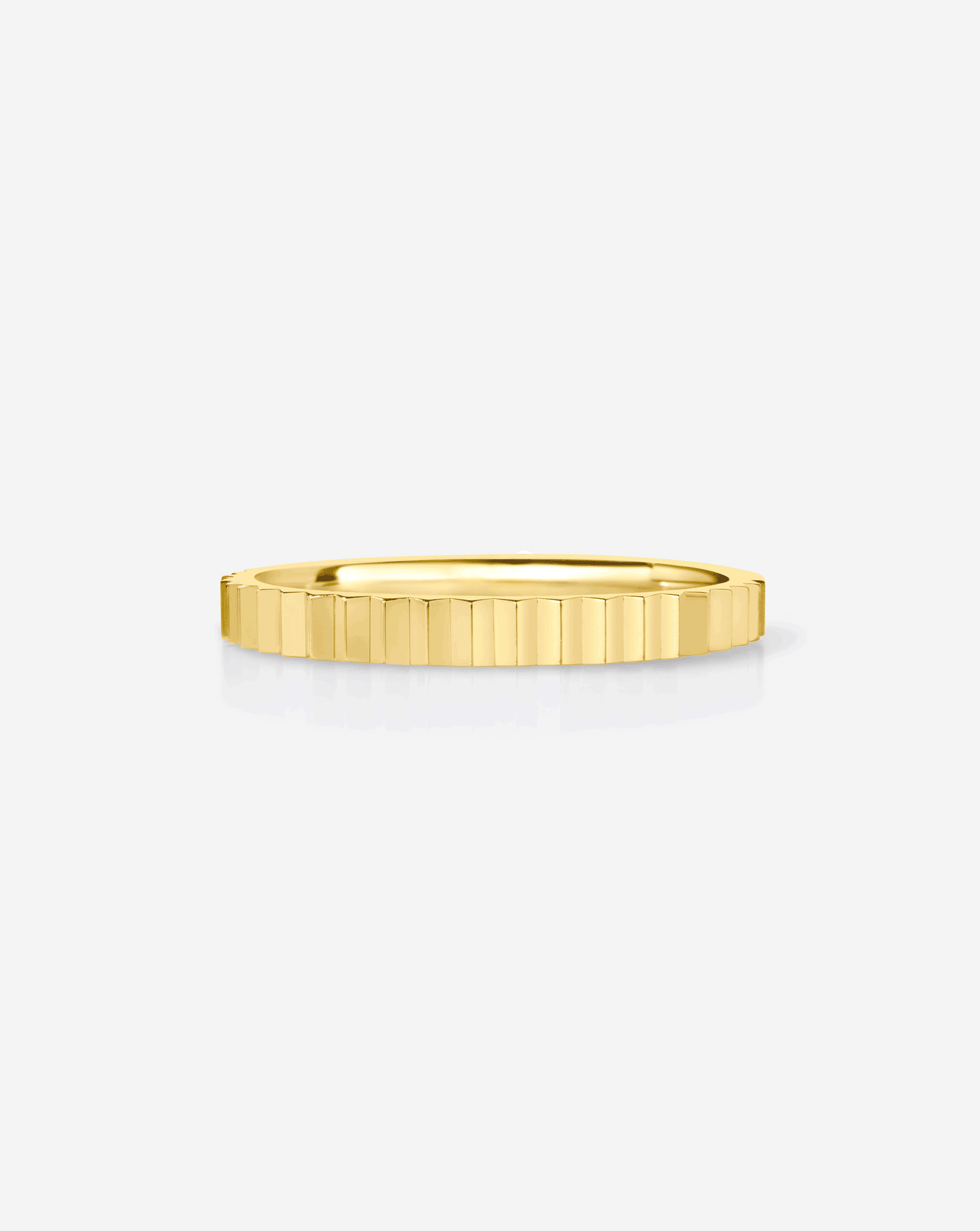 Fluted Gold Stackable Ring