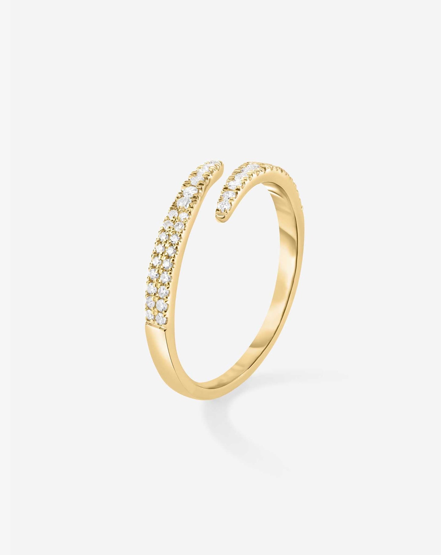 Open Diamond Wrap Ring