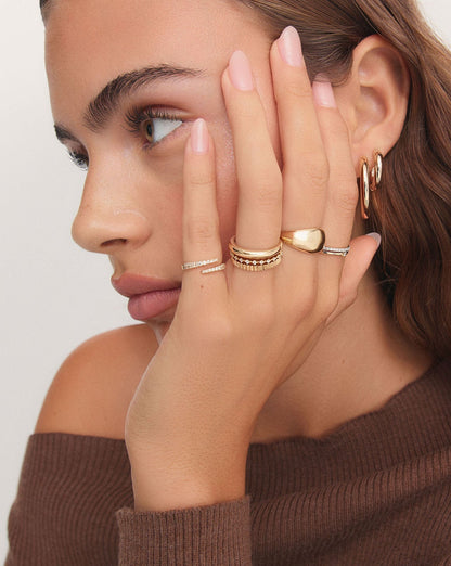 Open Diamond Wrap Ring