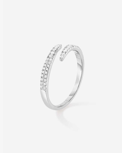Open Diamond Wrap Ring