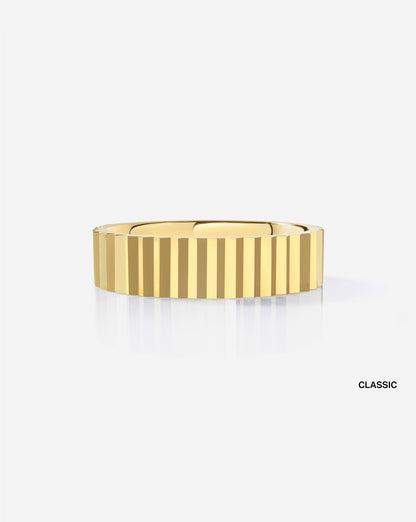 Fluted Gold Stackable Ring