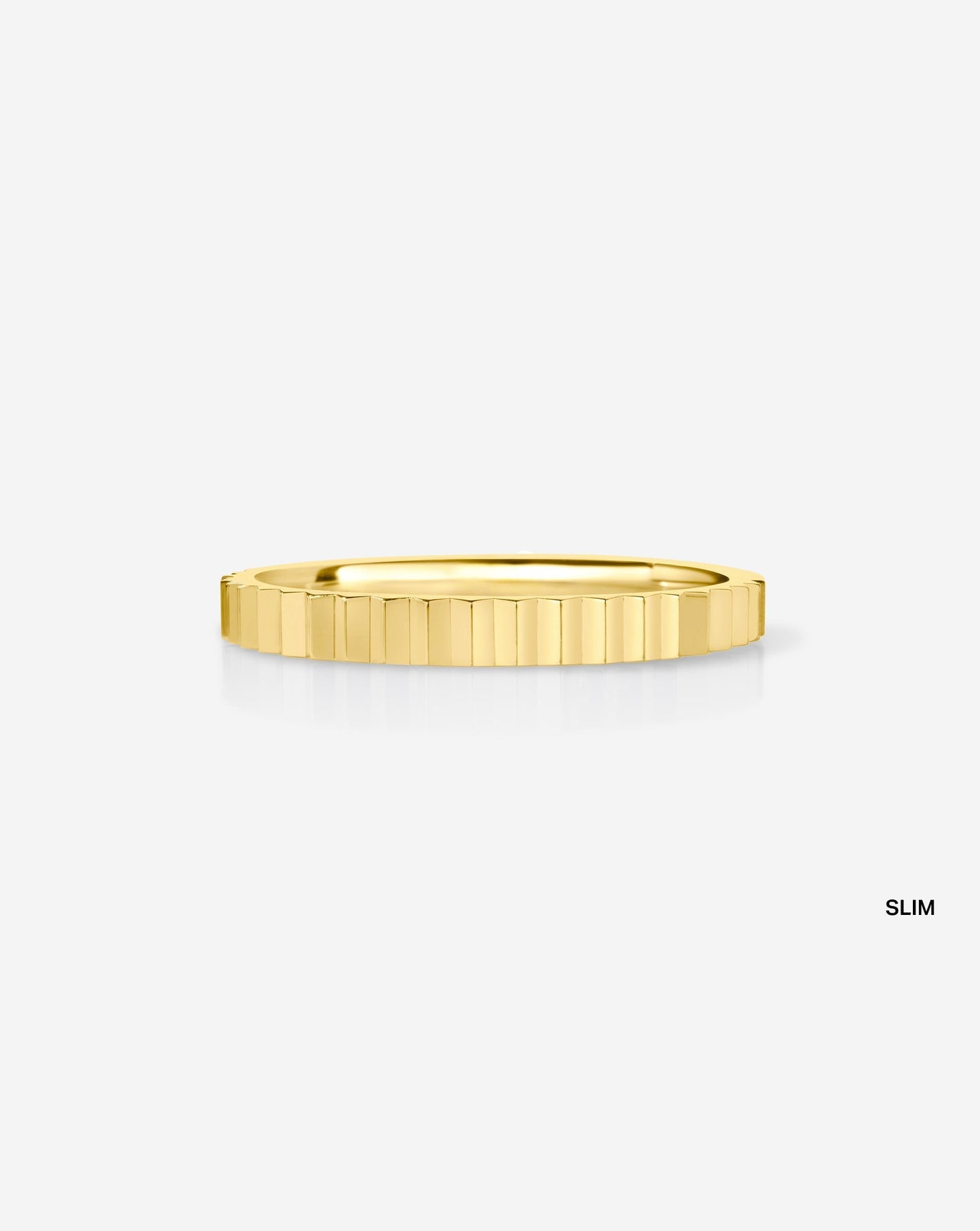Fluted Gold Stackable Ring