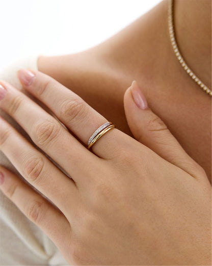Double Row Diamond Ring